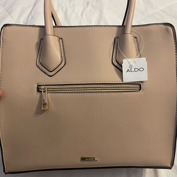 ALDO Elegant Cream Quilted Tote Bag - Picture 5 of 8